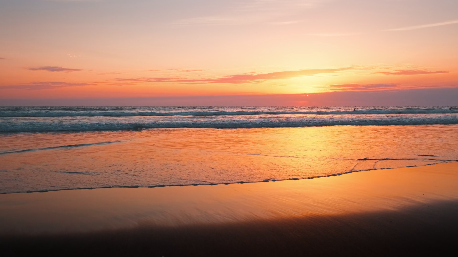 Atlantic Ocean Sunset With Surging Waves At Stock Footage SBV-353032329 ...