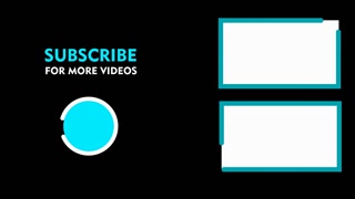 Youtube End Screen Outro Thanks for Watching Motion Animation. 4K Resolution