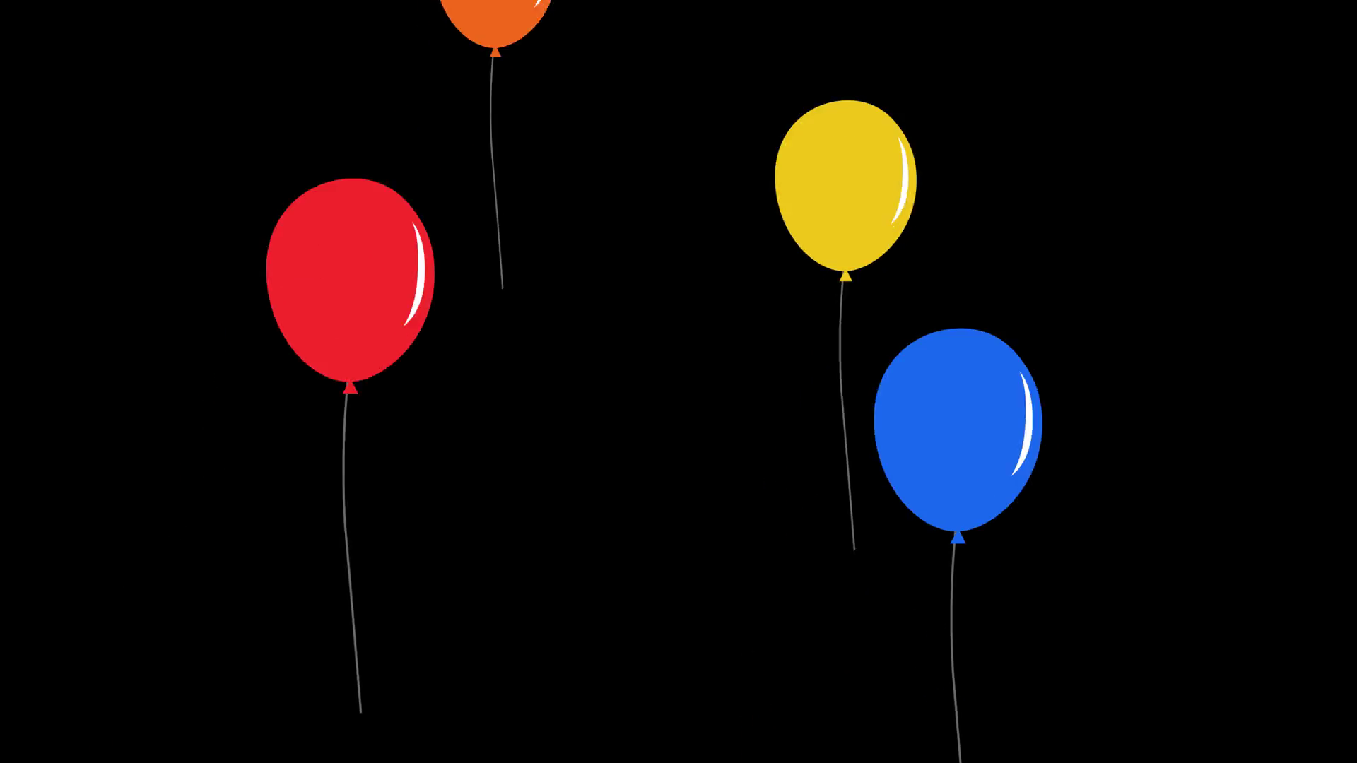 Colorful Balloons Animation Celebration With Stock Motion Graphics SBV ...