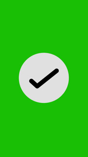 Approval Success Tick Mark Confirmation Animation Green Screen 4K