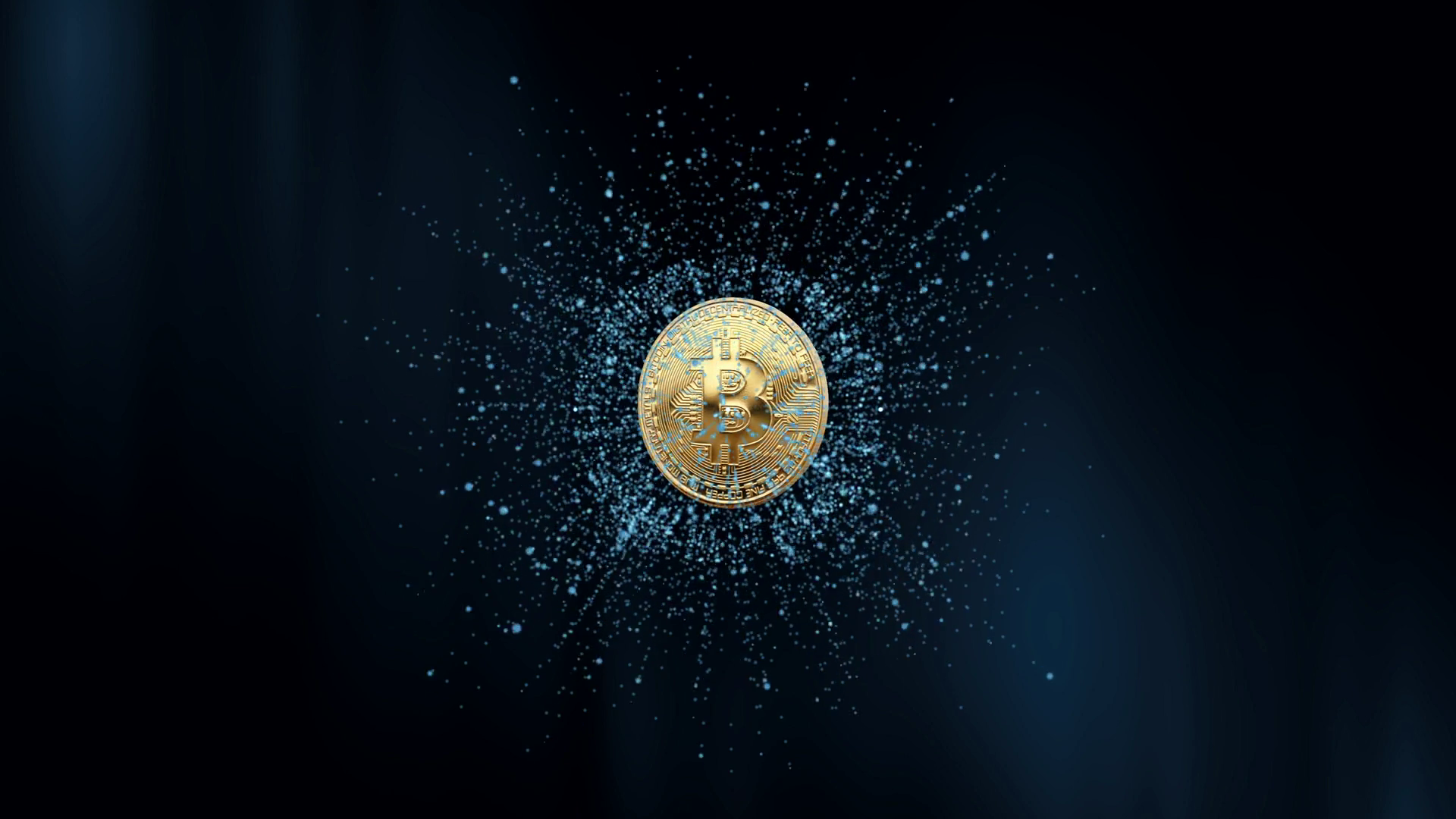 Symbol Of Virtual Currency On The Background Of Particles 3d Animation 3d Animation Rotating 