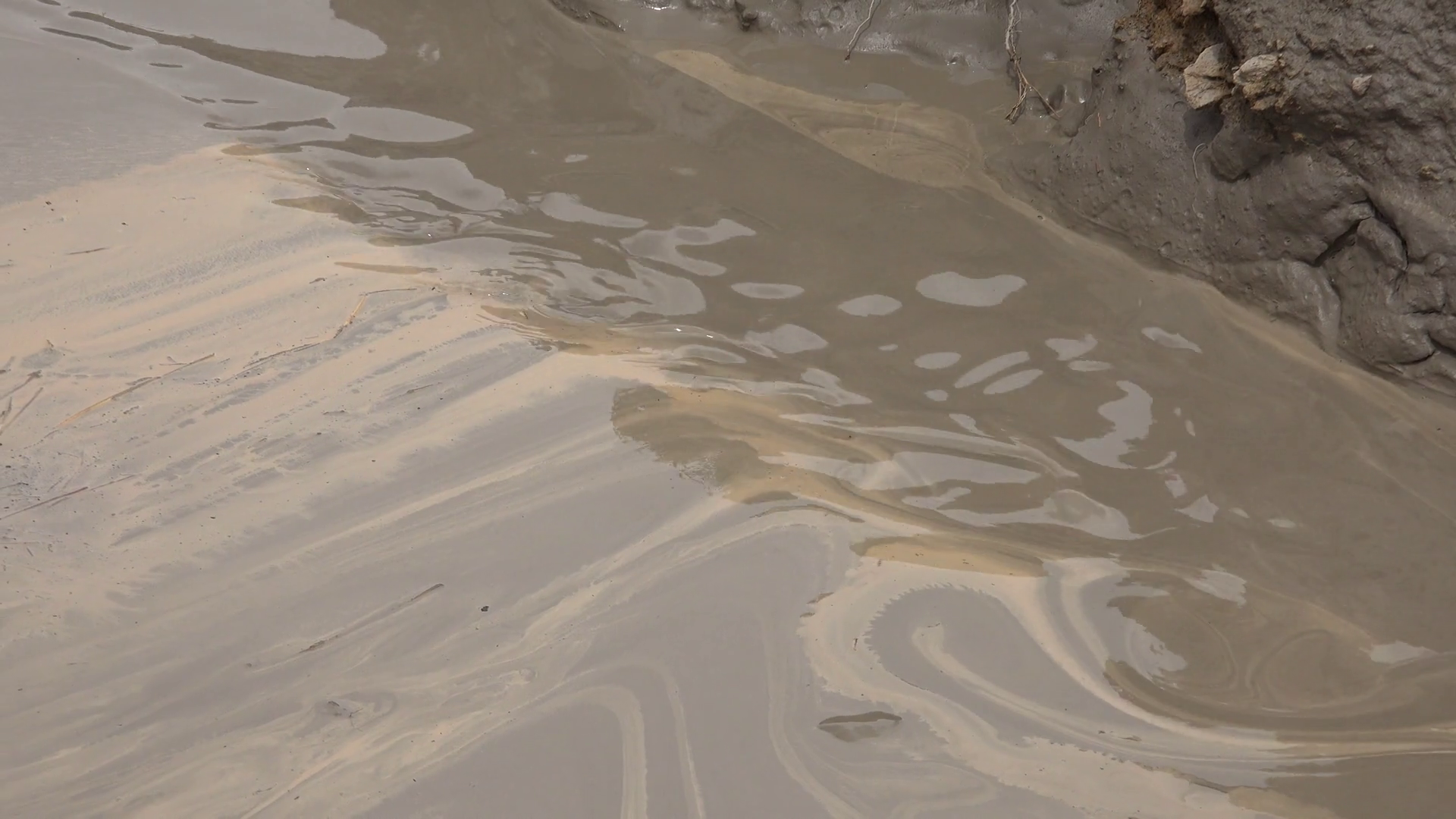 Dense Fluid Heavy Thick Muddy Water Stock Footage SBV347081567