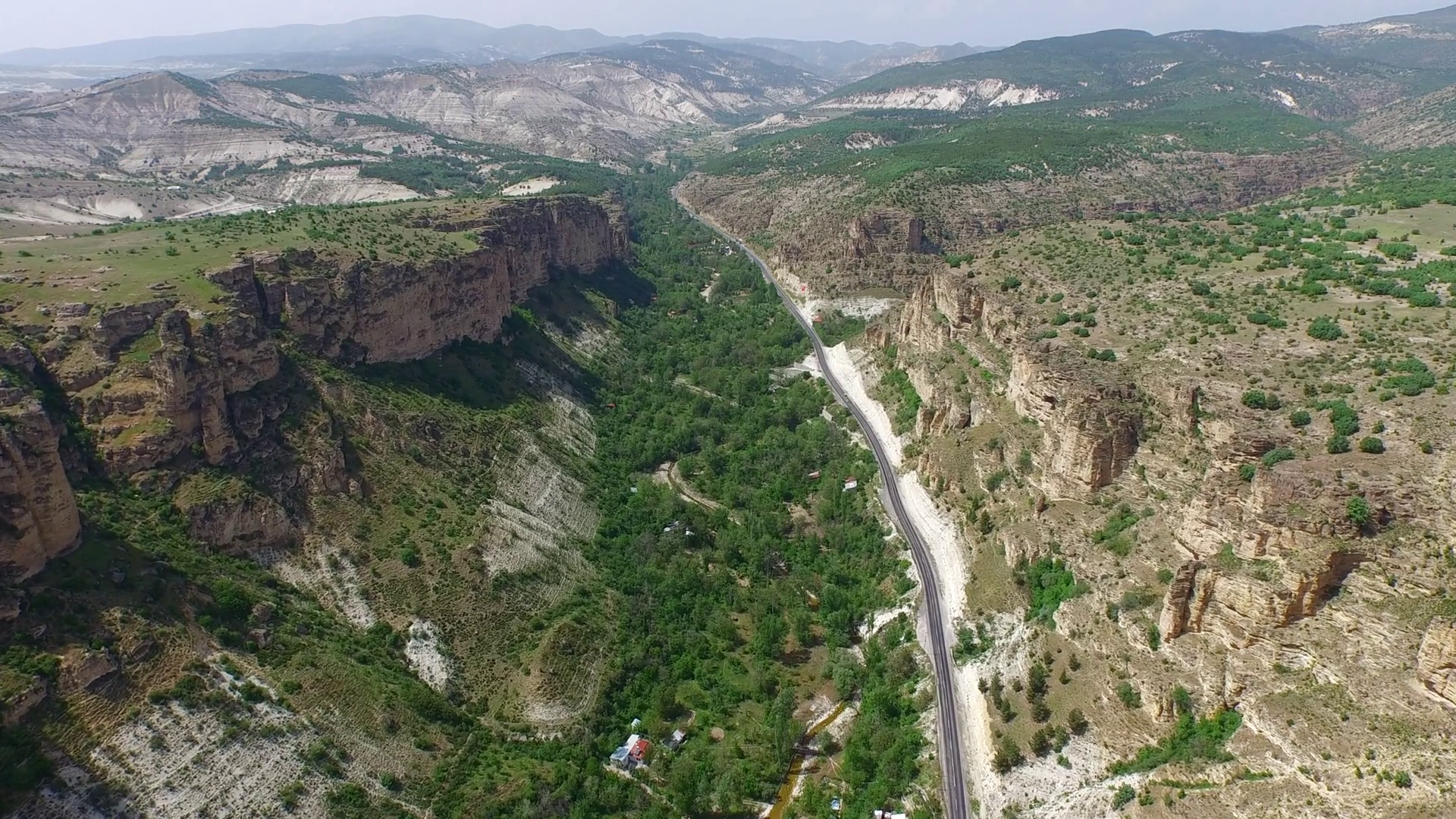 Aerial View Of Rocky Rift Canyon In Stock Footage SBV-348385394 ...