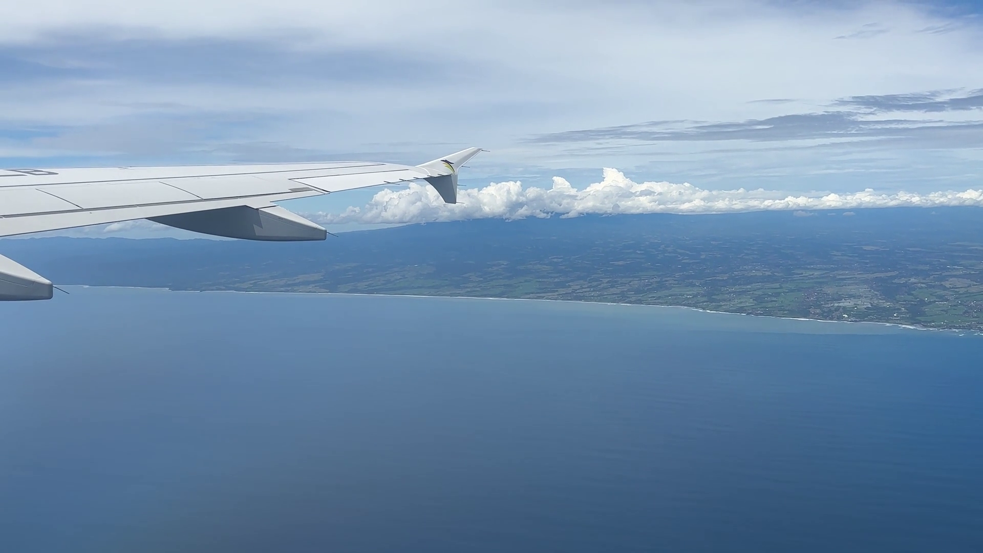Airplane Window View Overlooking Bali Island Stock Footage SBV ...