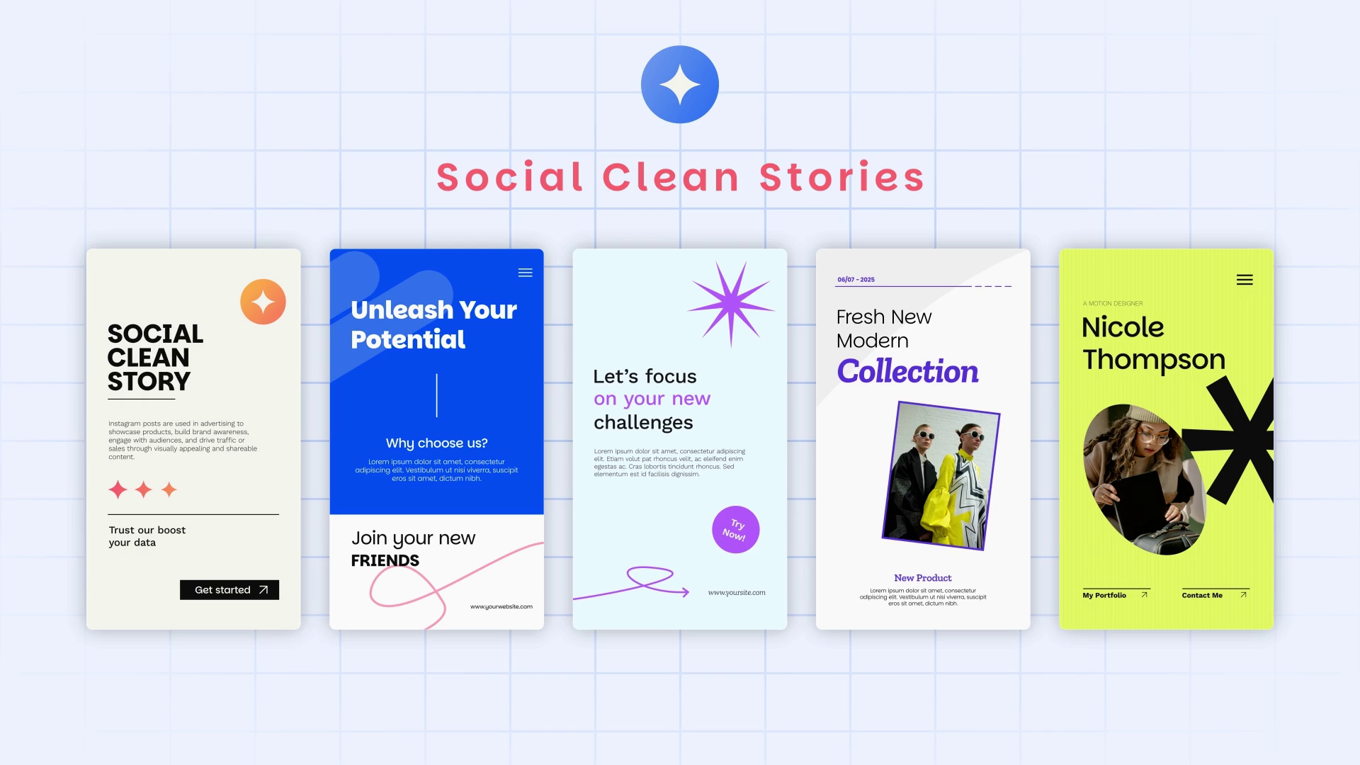 AE Template: Social Clean Stories SBV-352018843 - Storyblocks