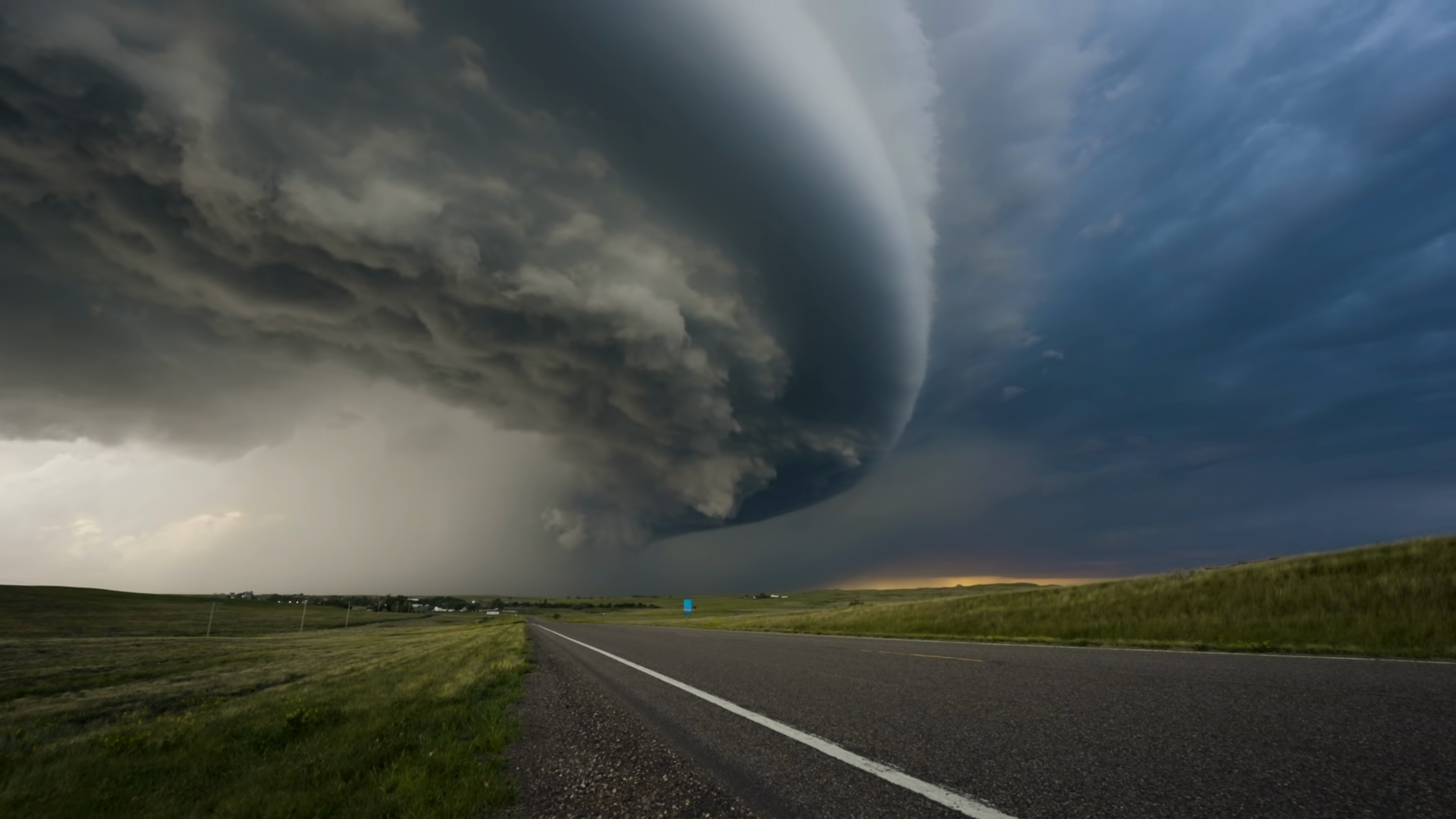 Action Shot Of Scary Severe Storm Moving Stock Footage SBV-353919021 ...