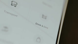 Drink and Dine category of expenses from money tracking application