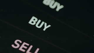 Interface for trading with BUY and SELL options visible