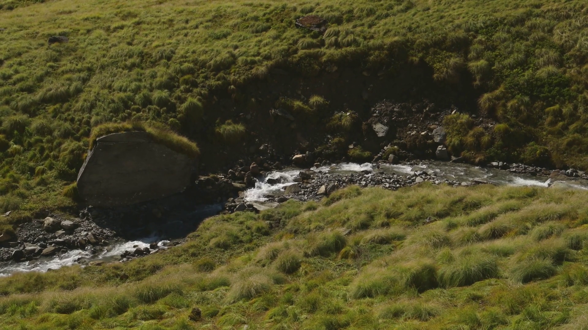 High Altitude Terrain With River Stream Stock Footage SBV-352924506 ...