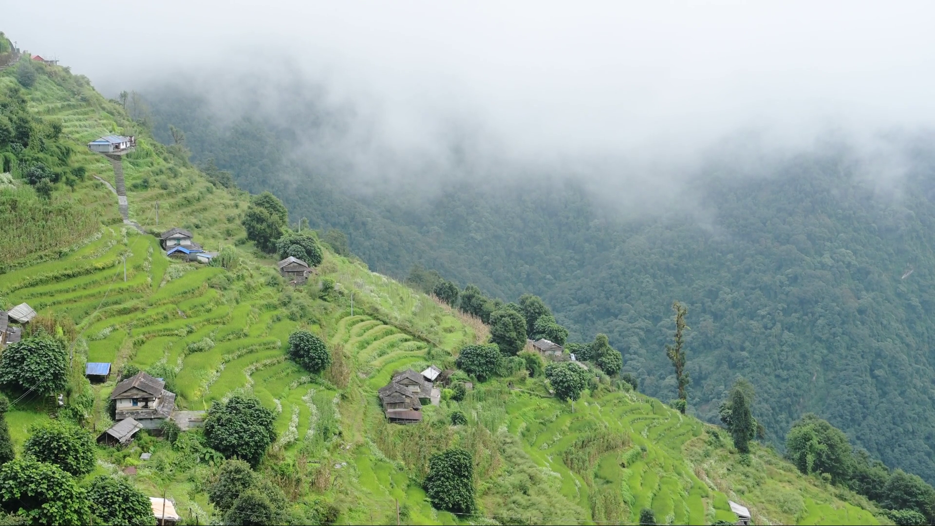Rural Nepal Remote Village In Himalayas With Stock Footage SBV ...