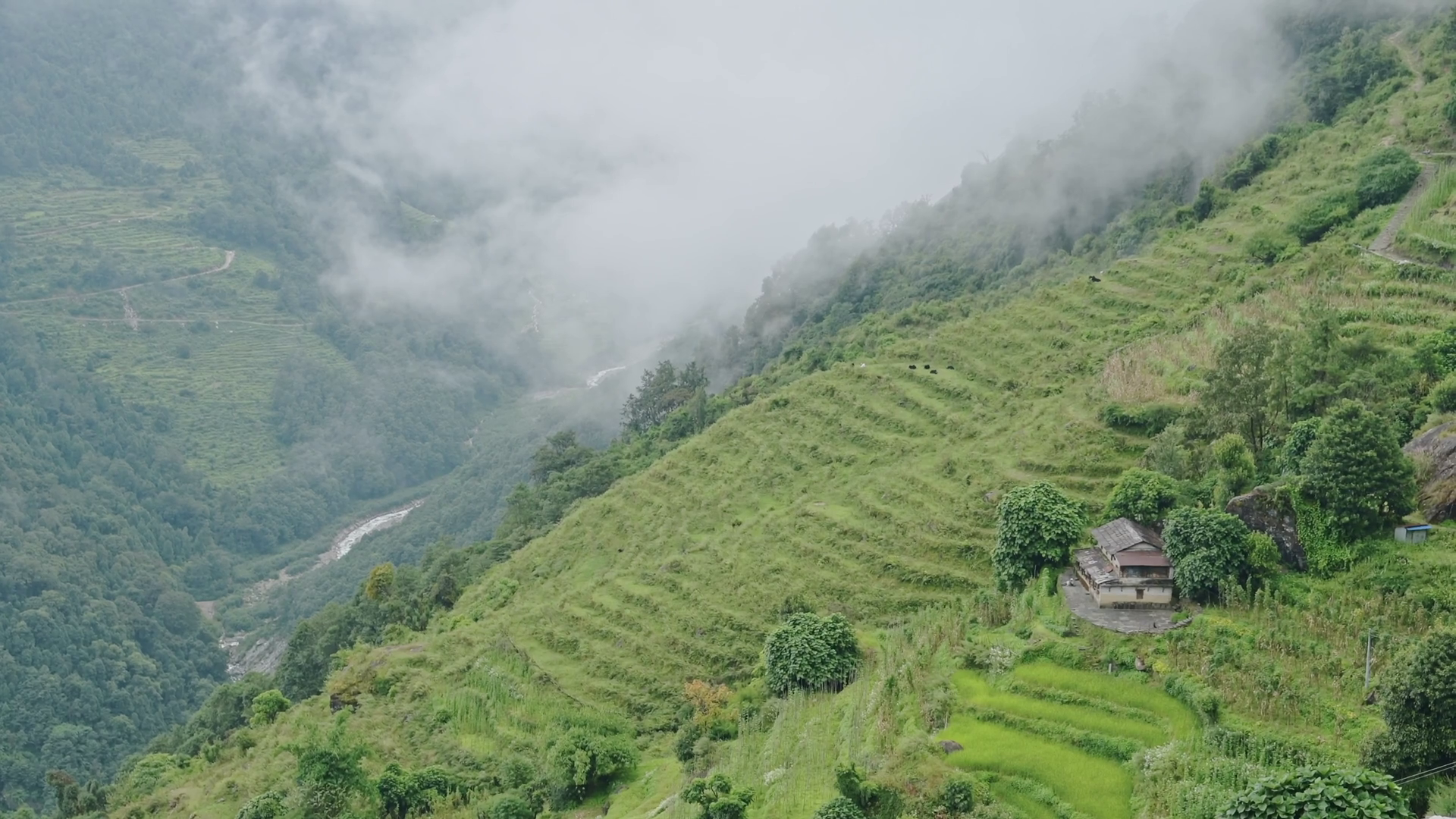Rural Nepal Remote Village In Himalayas With Stock Footage SBV ...