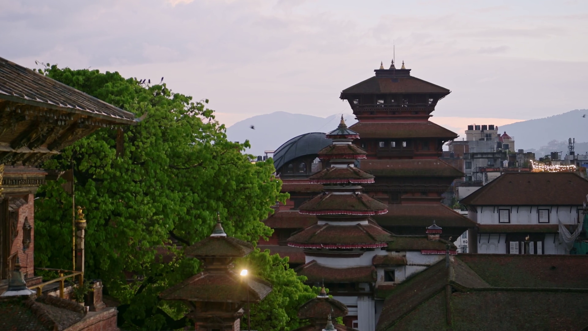 Kathmandu Buildings At Sunset In Nepal Stock Footage SBV-352922442 ...