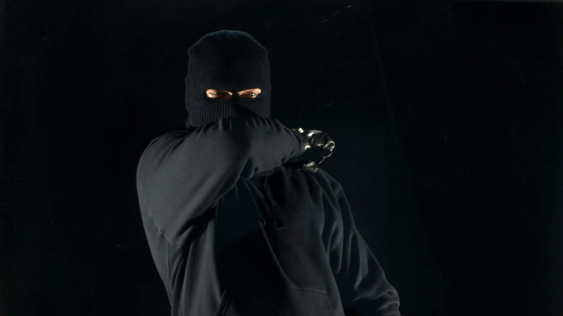 Masked Robber Breaking Window With Crowbar Stock Footage SBV-347578573 ...