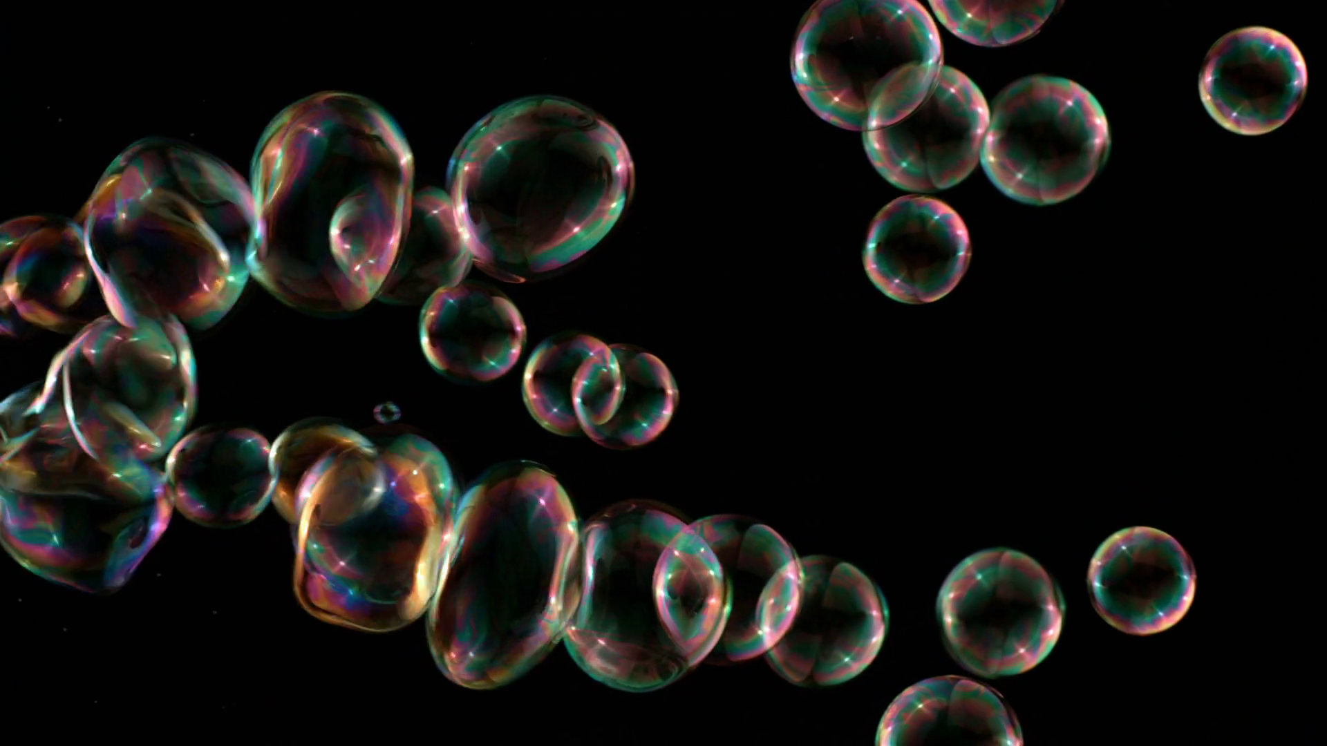 Bubbles Moving Against Black Background Stock Footage SBV-347578583 ...
