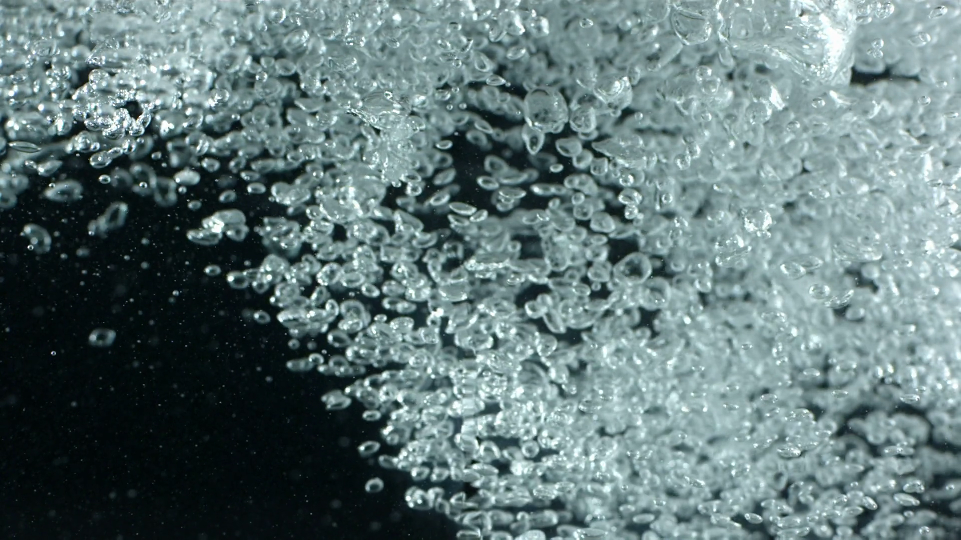 Tiny Water Bubbles On Black Background Slow Stock Footage SBV-347583621 ...