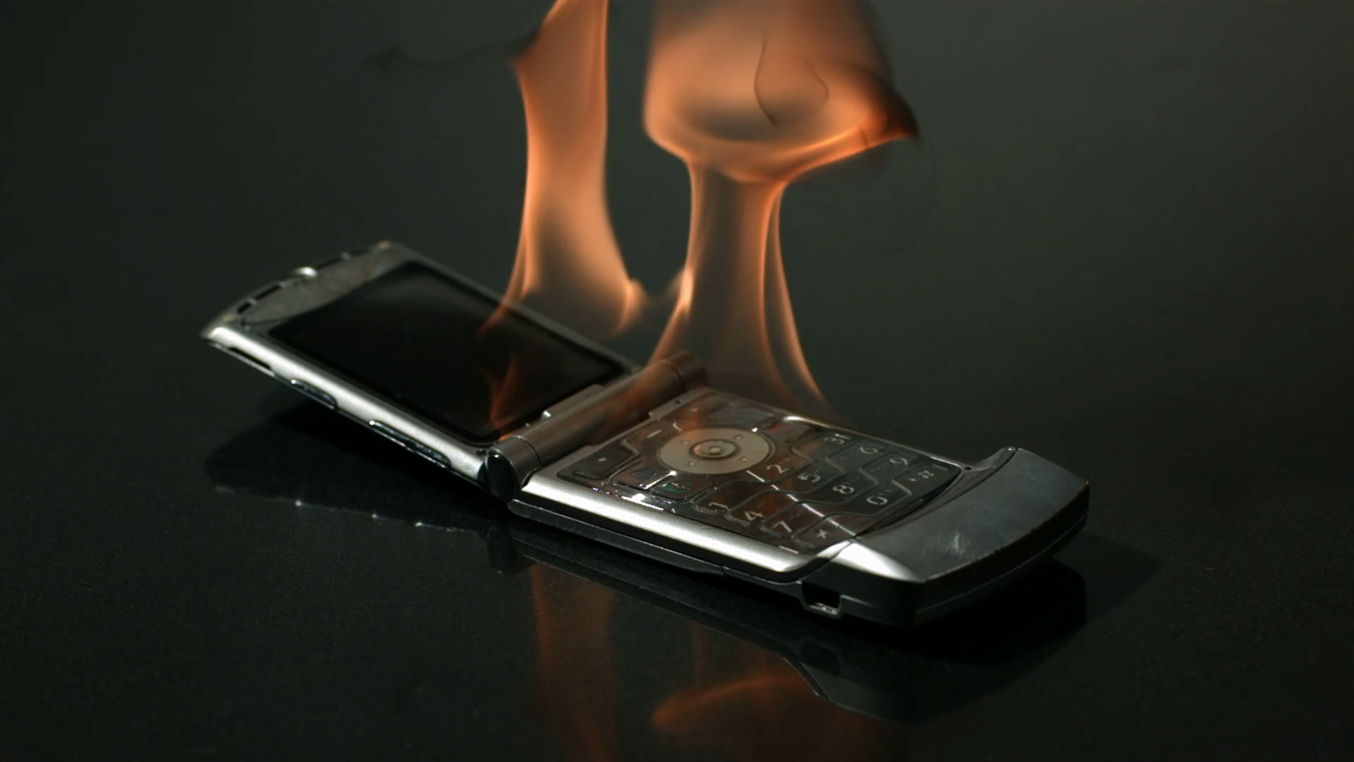 Burning Hitting Cell Phone With Hammer Slow Stock Footage SBV-347583631 ...