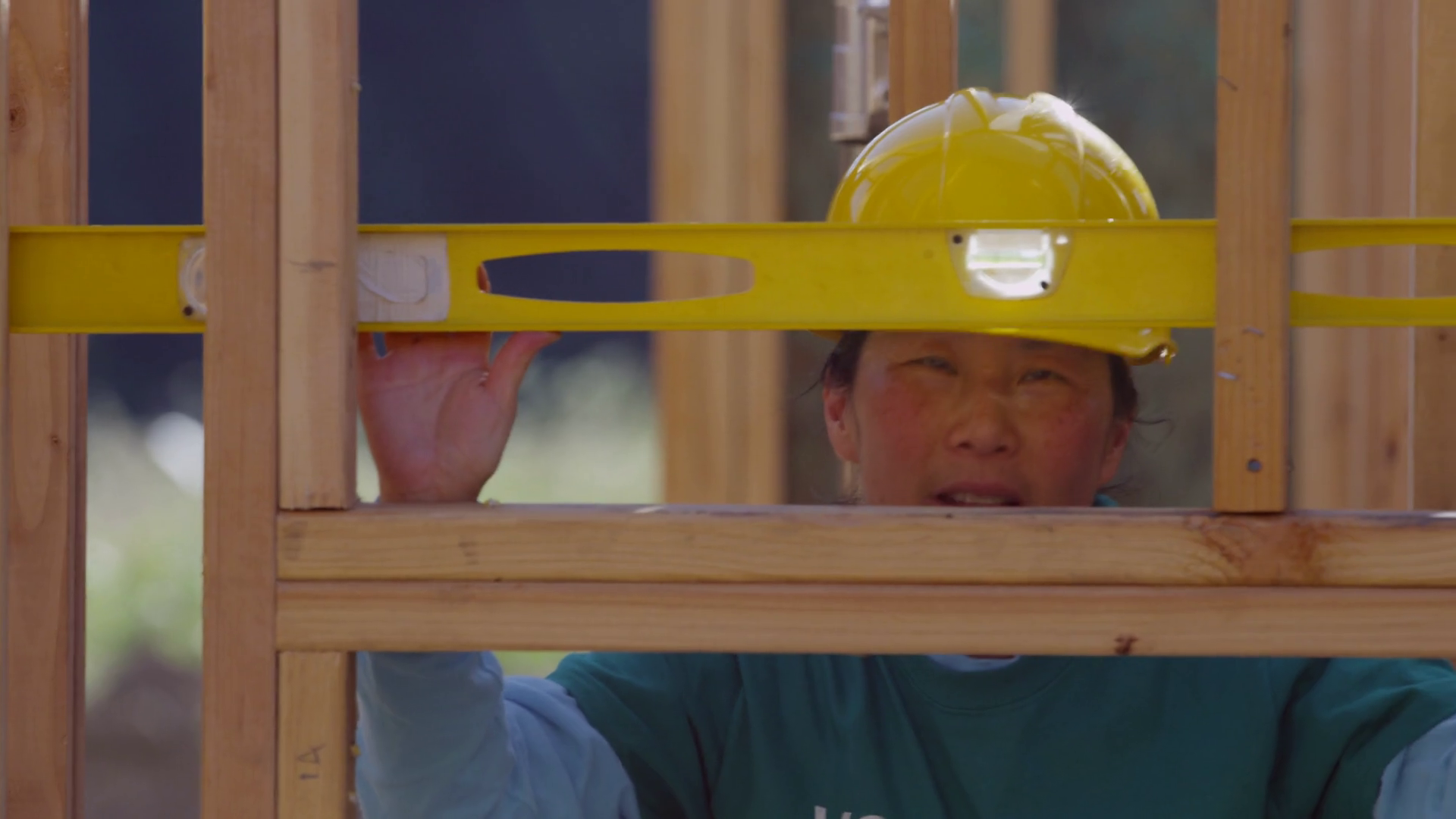 Volunteer Checking Level Closeup Stock Footage SBV-347590970 - Storyblocks