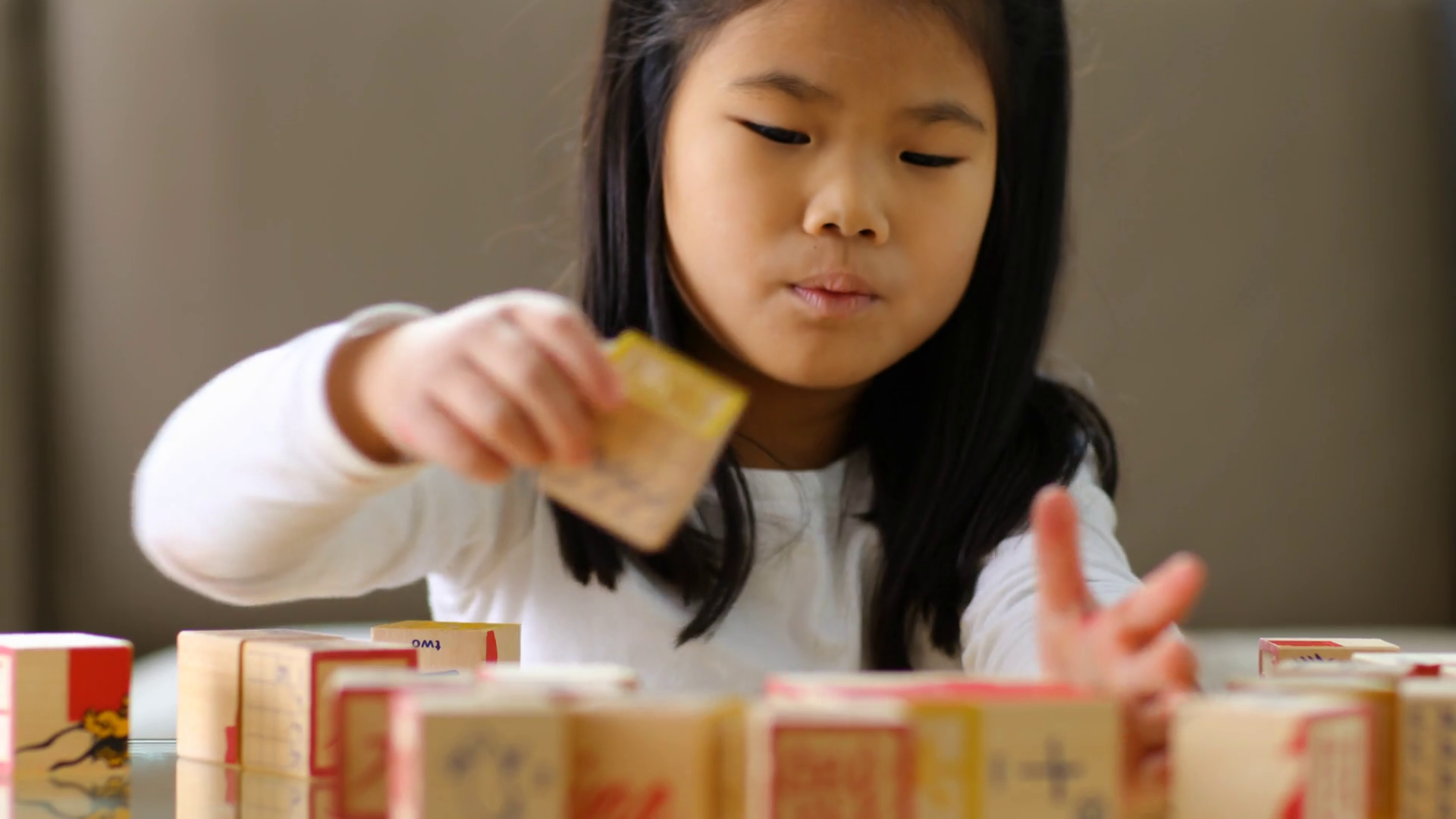 Young Girl Stacking Blocks Stock Footage SBV347595173 Storyblocks