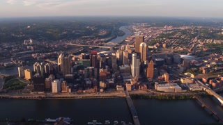 Aerial View Of Pittsburgh Pennsylvania Stock Footage SBV-347625883 ...