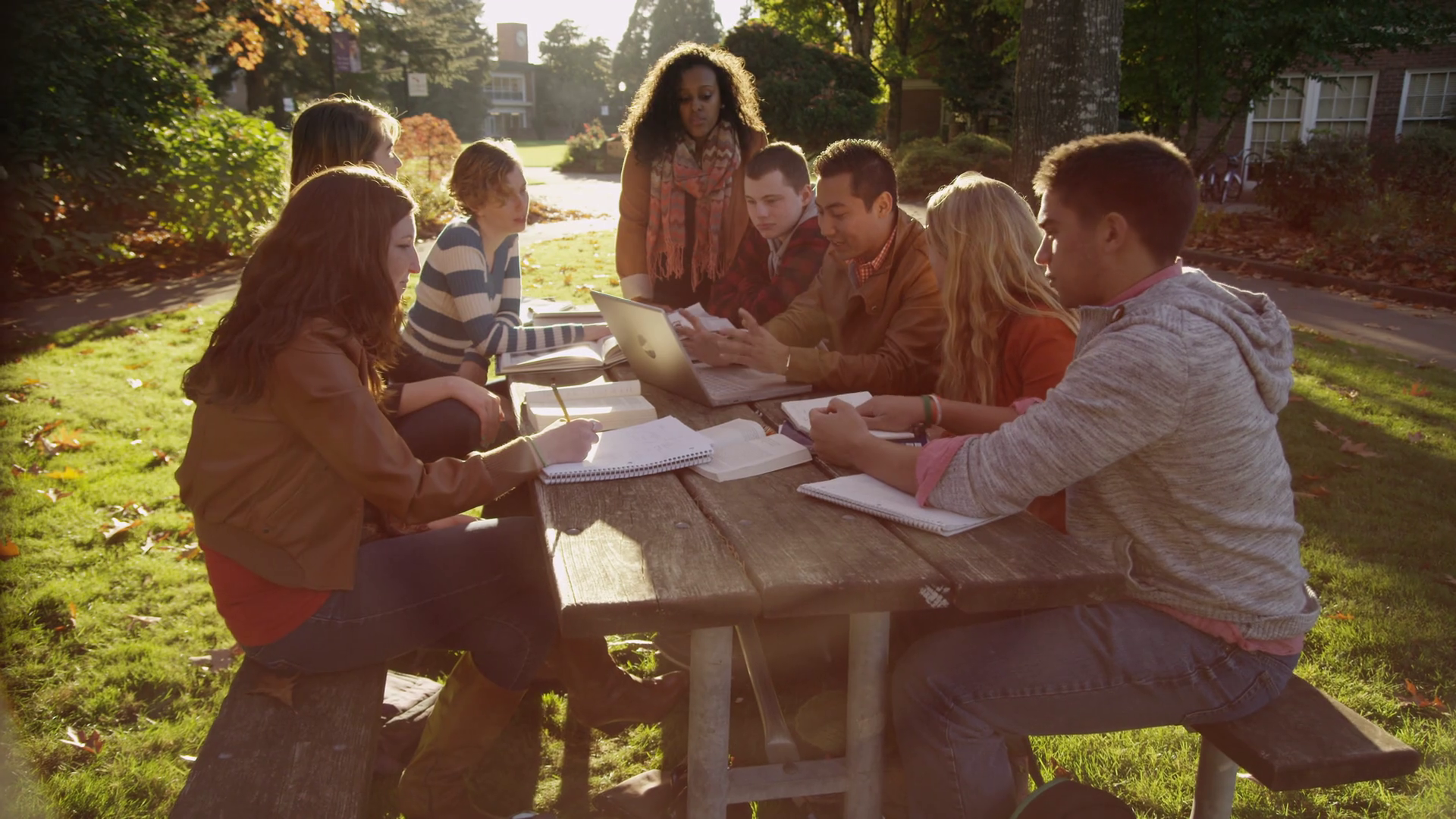 Group Of College Students On Campus Meeting Stock Footage SBV-347652166 ...