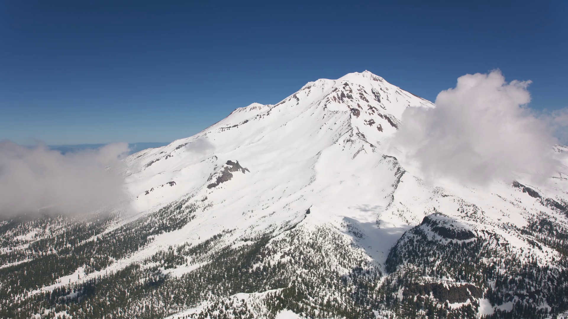 Cascade Mountains Circa-2019 Aerial View Of Stock Footage SBV-347716221 ...