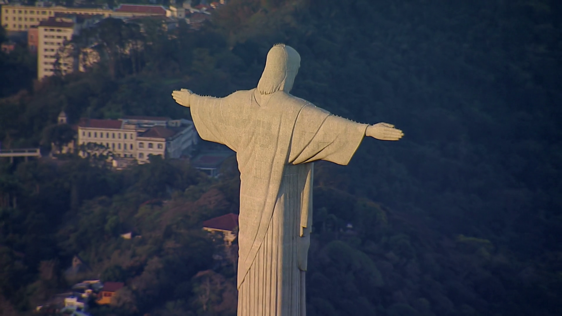 Aerial View Of Christ Redemeer Statue Rio De Stock Footage SBV ...
