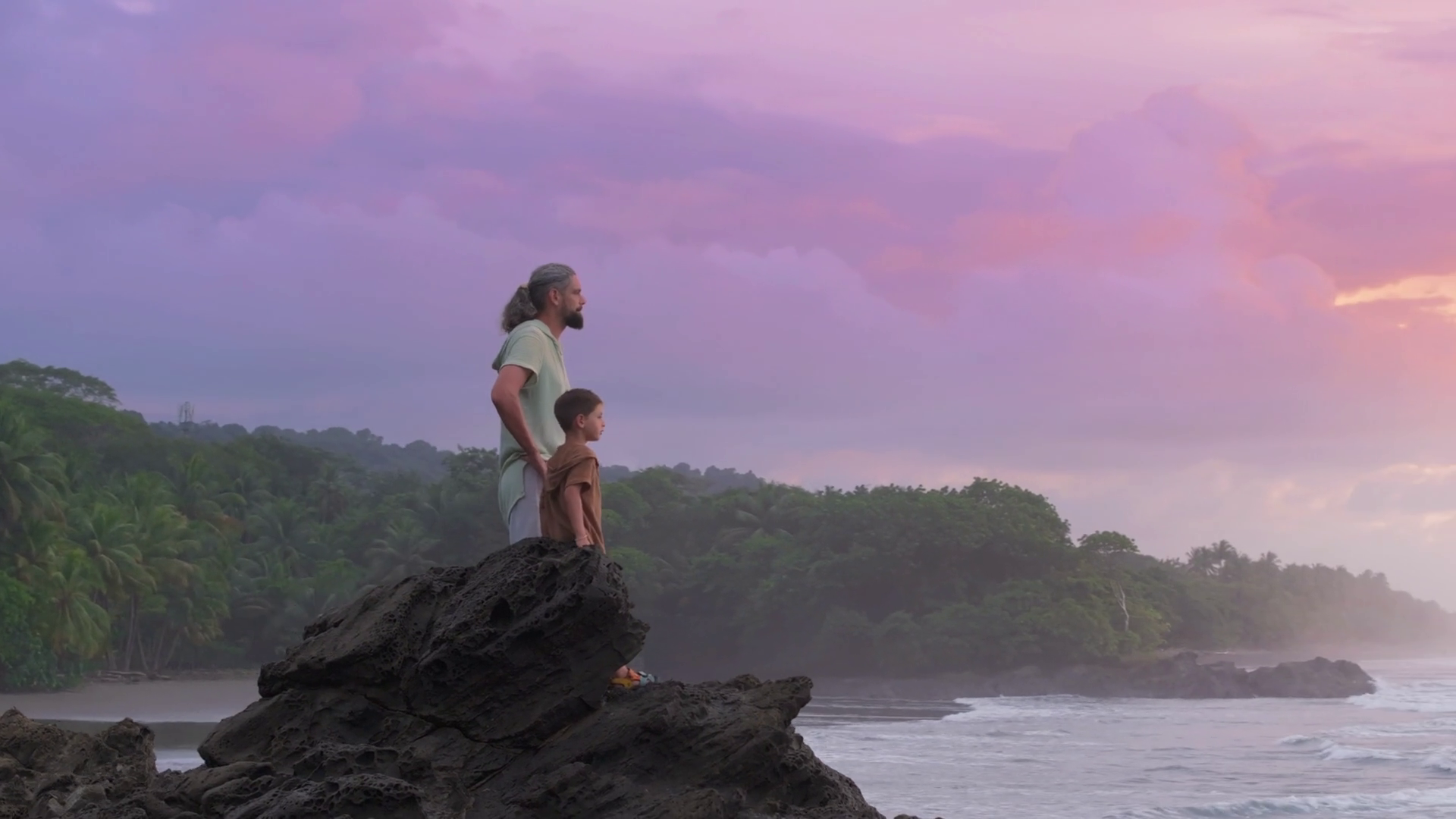 Father Son Enjoying Stunning Costa Rican Stock Footage SBV-351935464 ...
