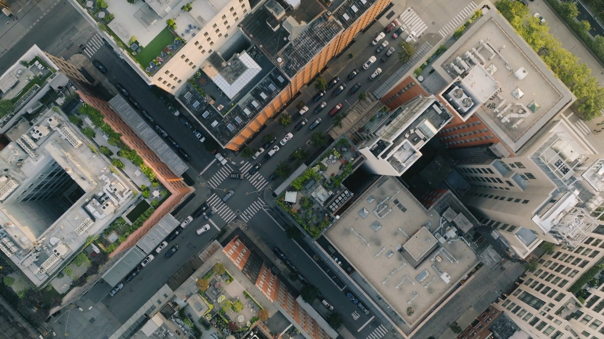 Aerial View Of City Top Down View On Stock Footage SBV-348575924 ...