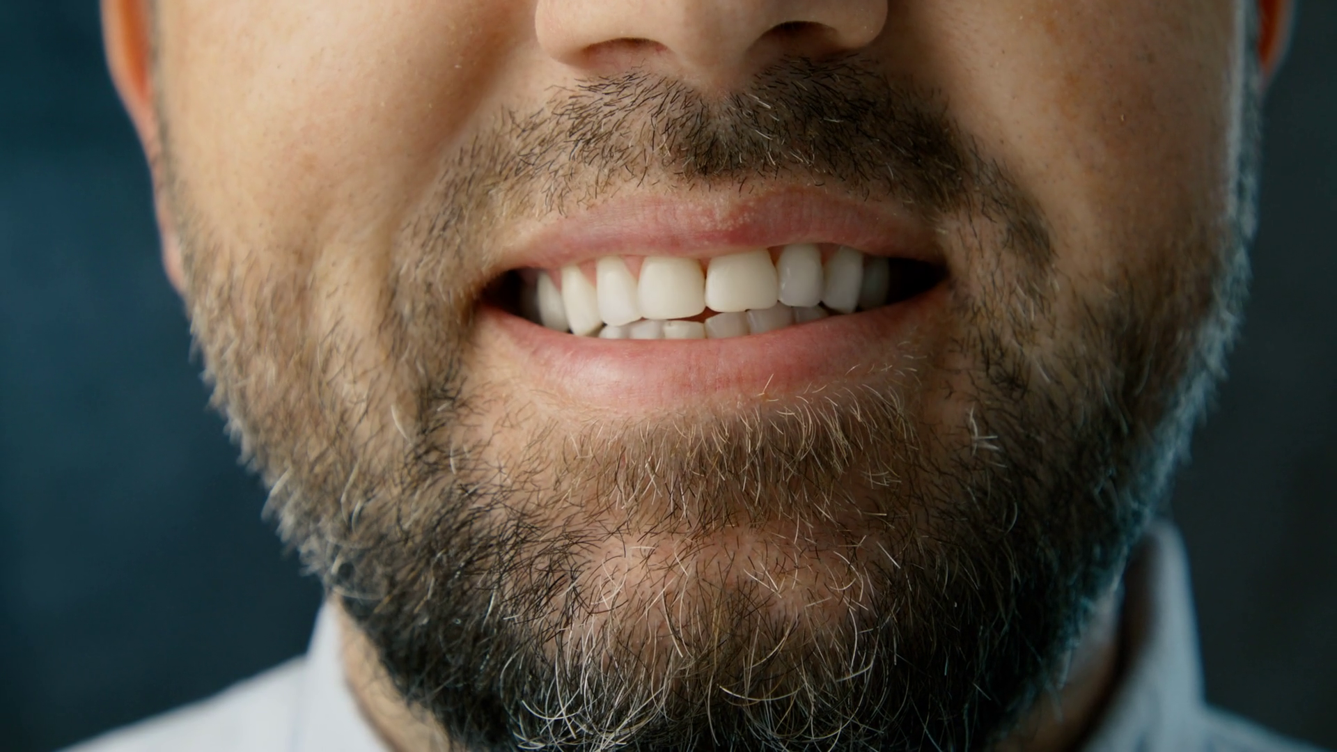 Cropped Smile Handsome Man In Blue Shirt Stock Footage SBV-348823921 ...