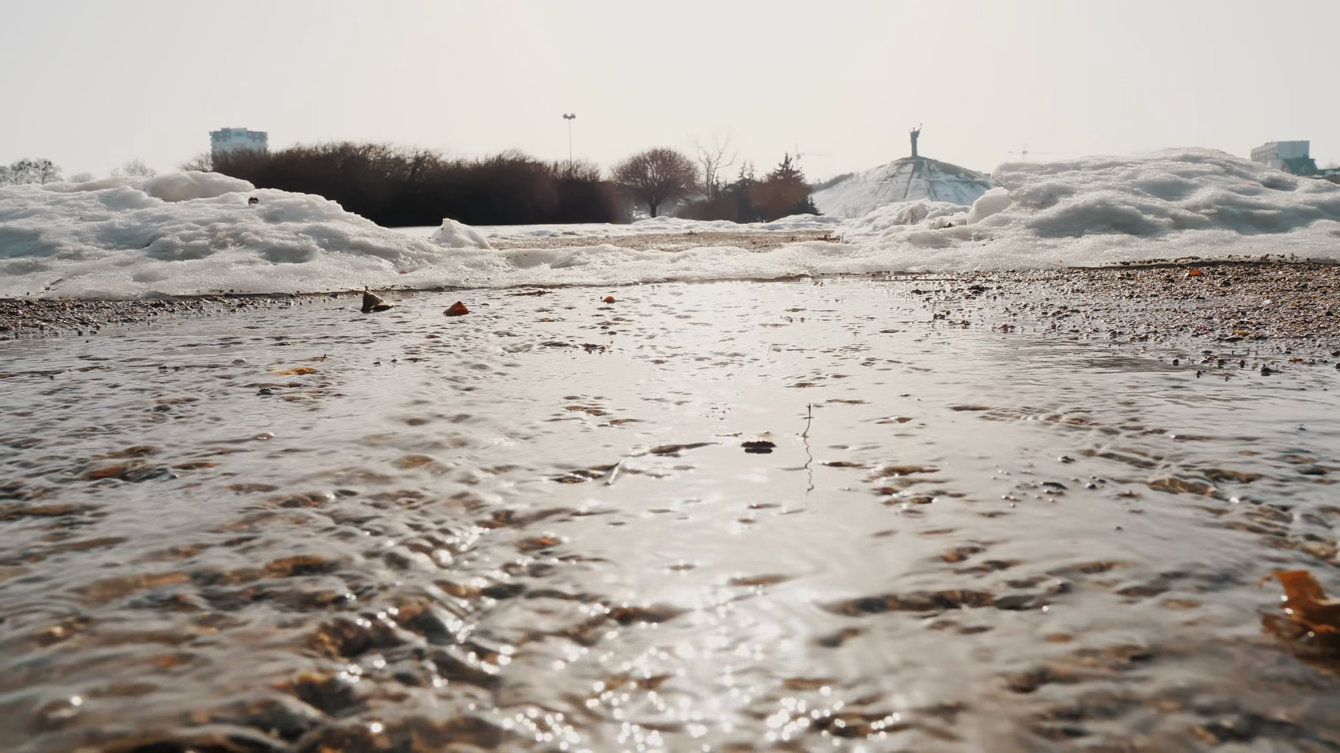 Fast-moving Streams From Melted Snow On Stock Footage SBV-353744344 ...
