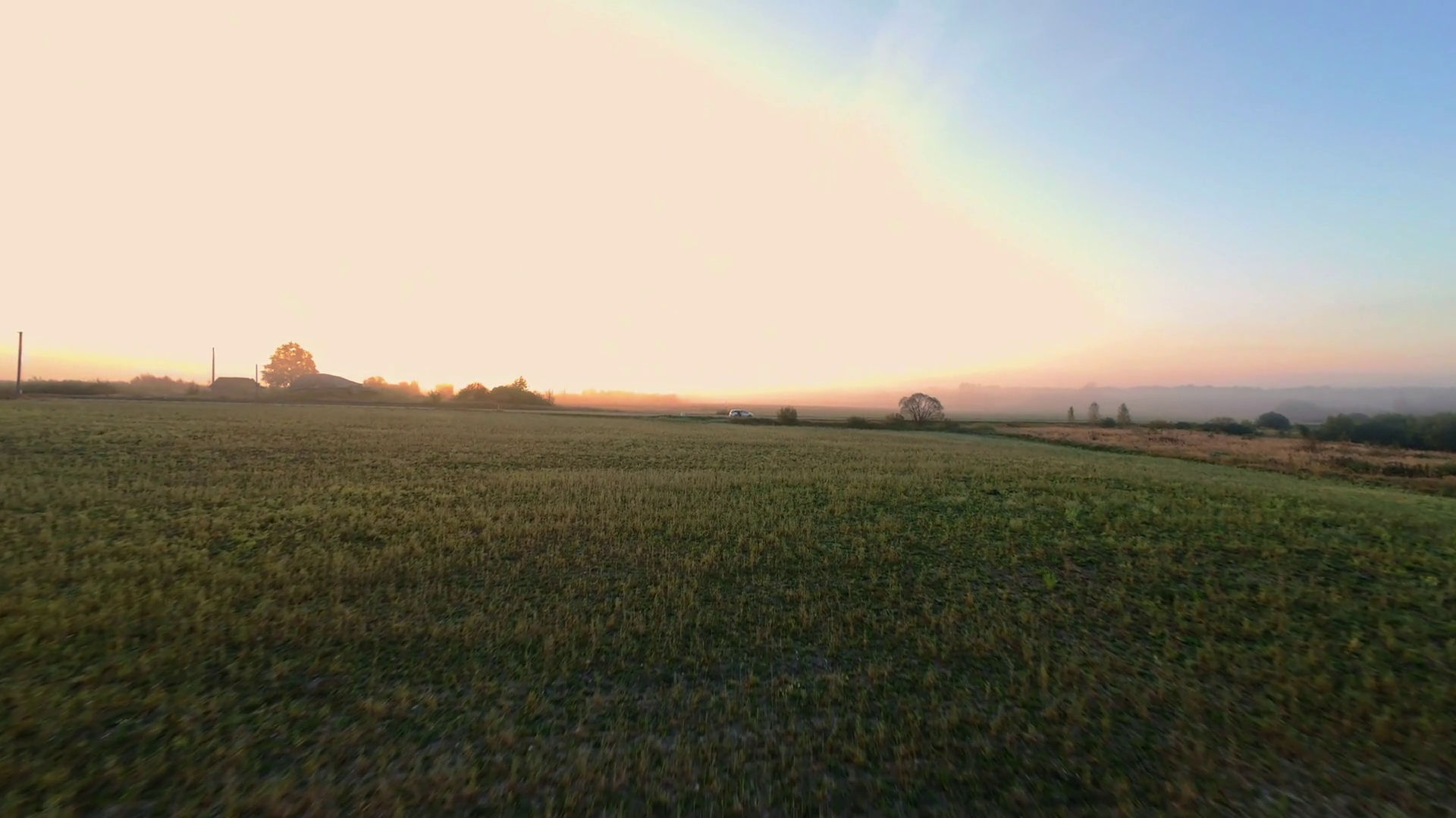 Aerial View Of Scenic Sunrise Over Rural Stock Footage SBV-351840811 ...