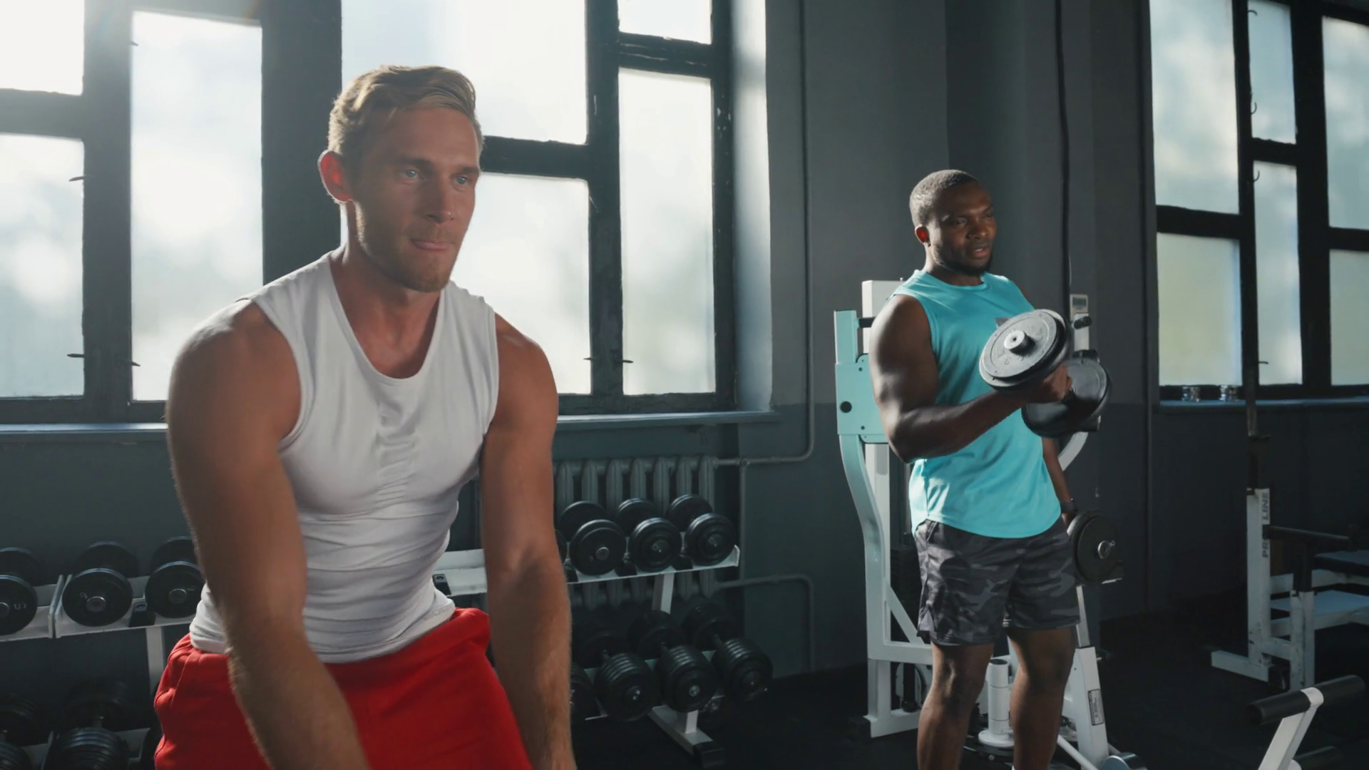 Athletes Of Different Races Train Arms With Stock Footage SBV348623572 Storyblocks