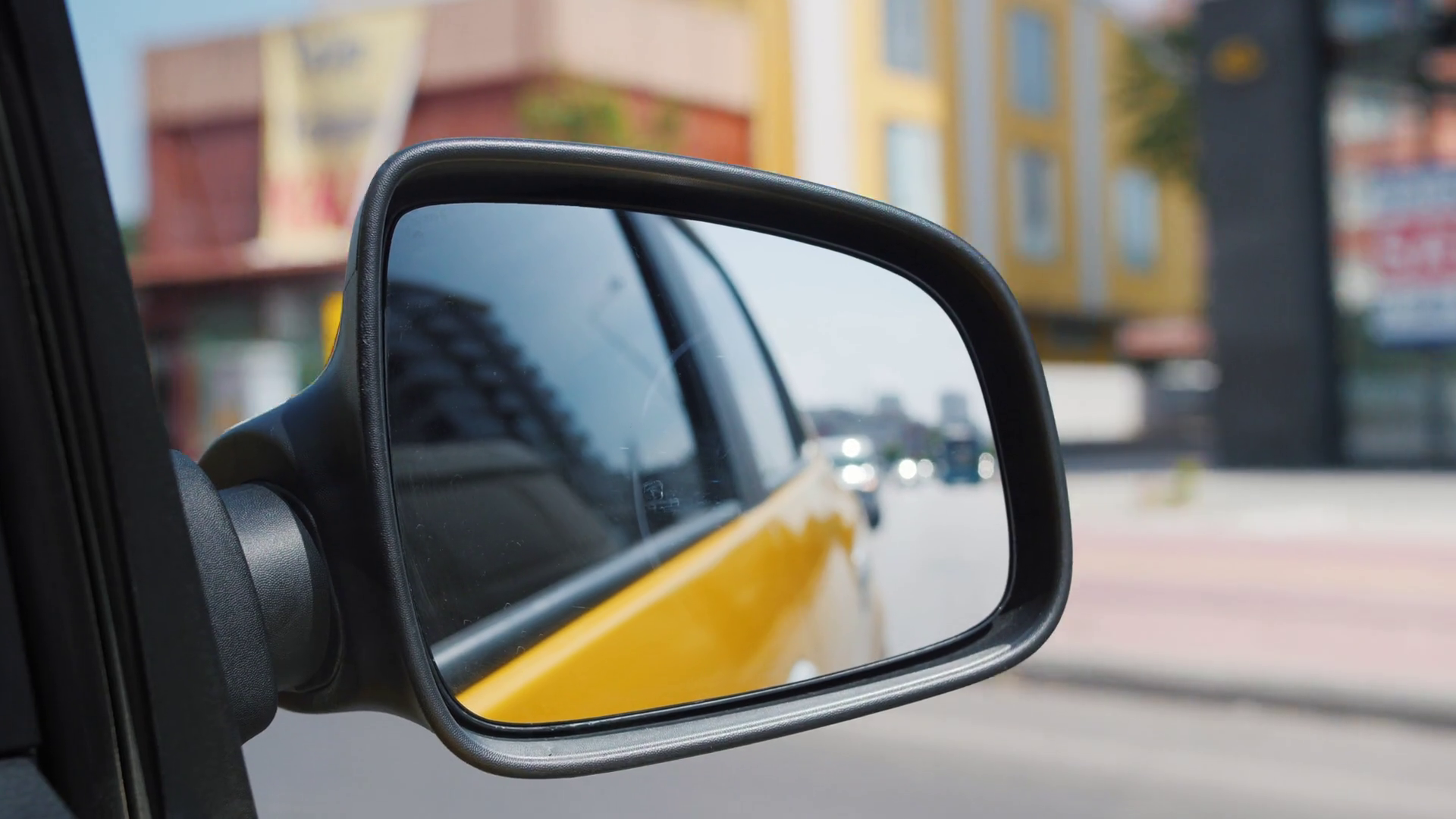 Reflection Of City Traffic Flow In Yellow Stock Footage SBV-335427271 ...