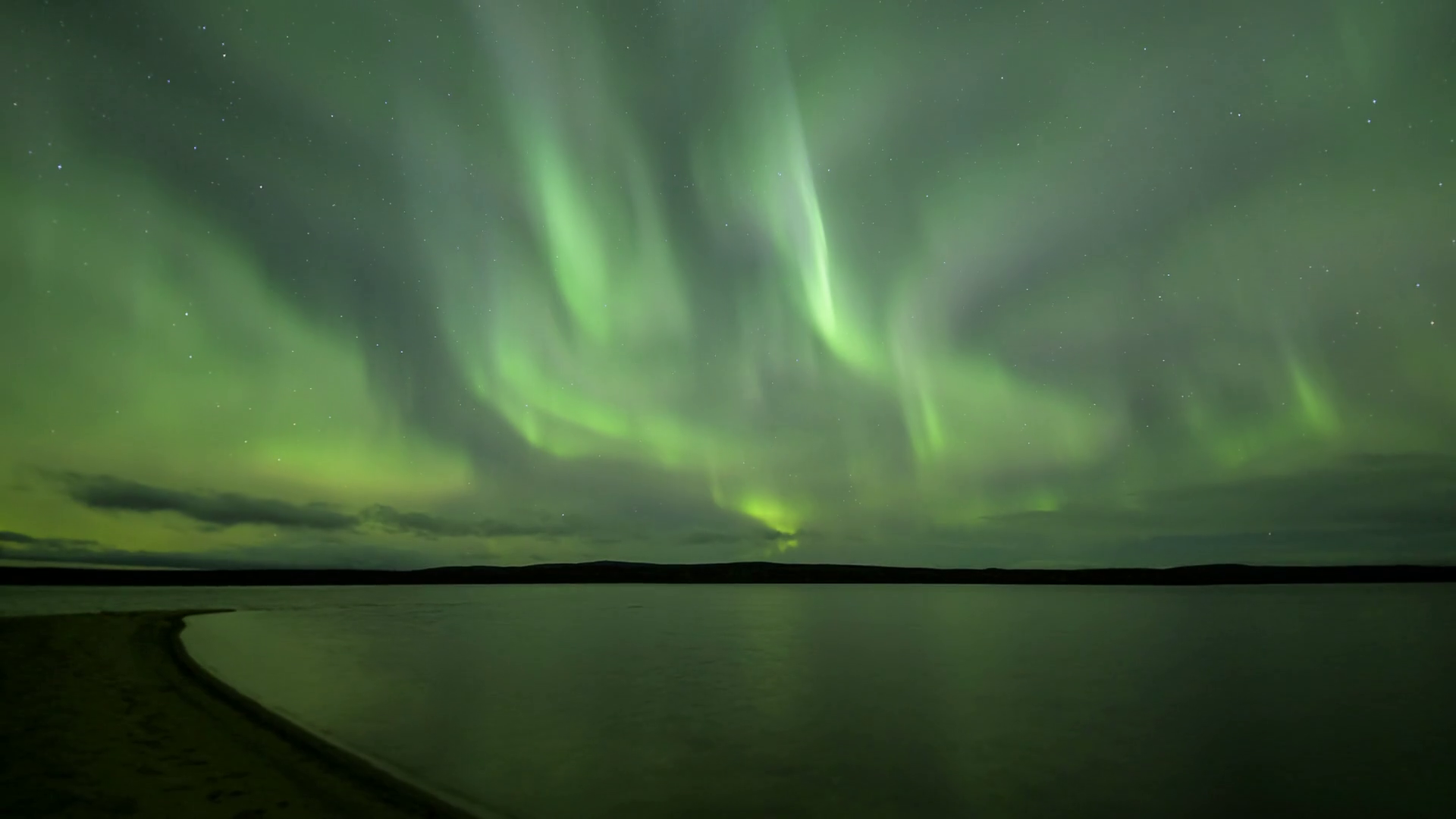 Pillars Diffuse Aurora Over Lake Stock Footage SBV-348476185 - Storyblocks