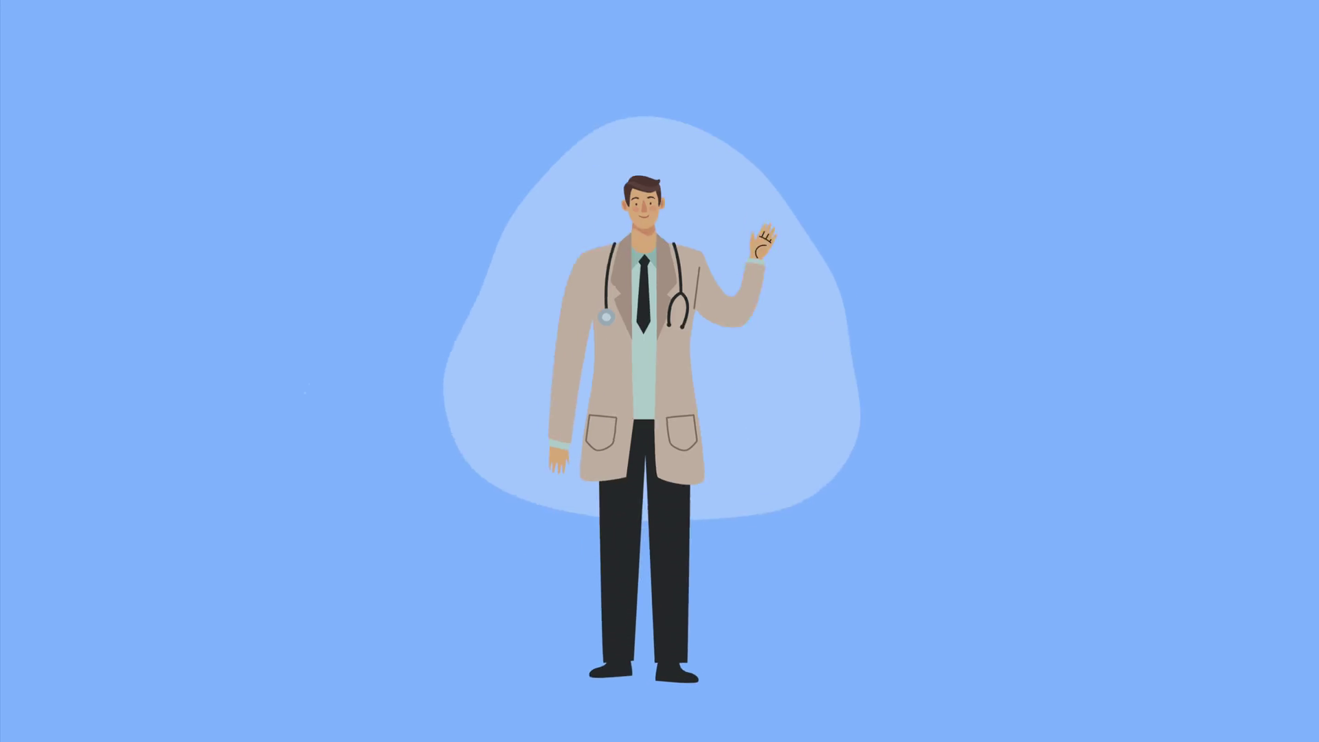 Male Professional Doctor Standing Character Stock Motion Graphics SBV ...