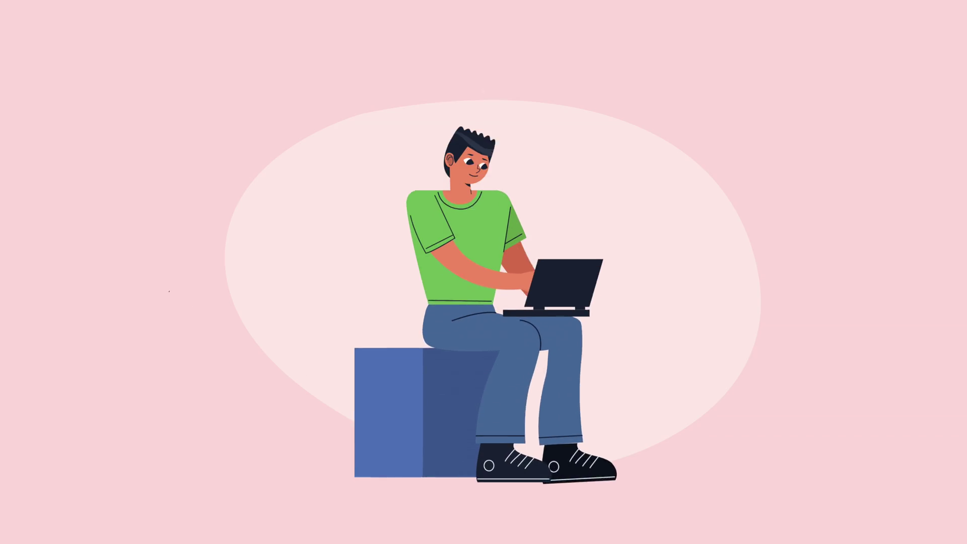 User With Laptop Device Animation Stock Motion Graphics SBV-347051992 ...