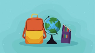 school supplies accessories seasonal animation
