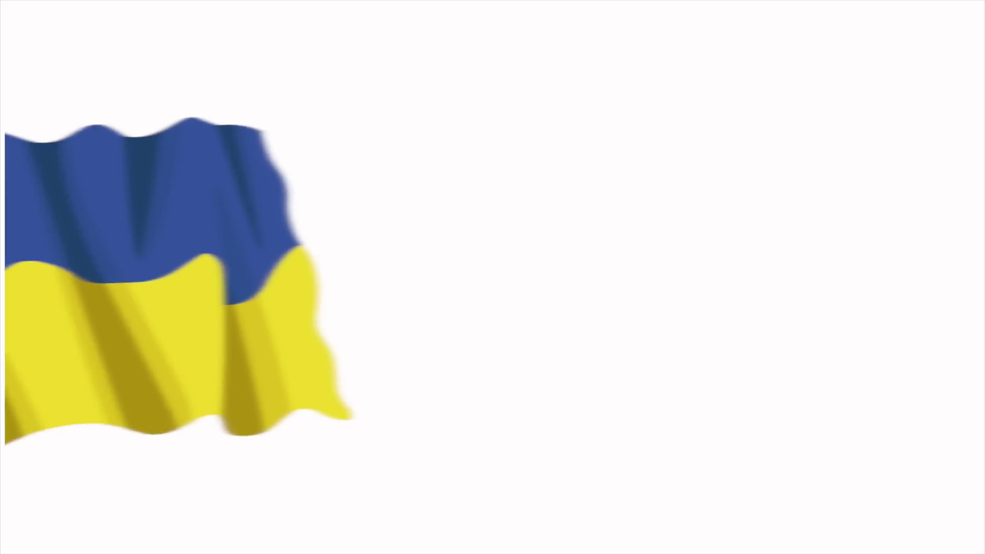 Ukrainian Flag Waving In Pole Animation Stock Motion Graphics SBV