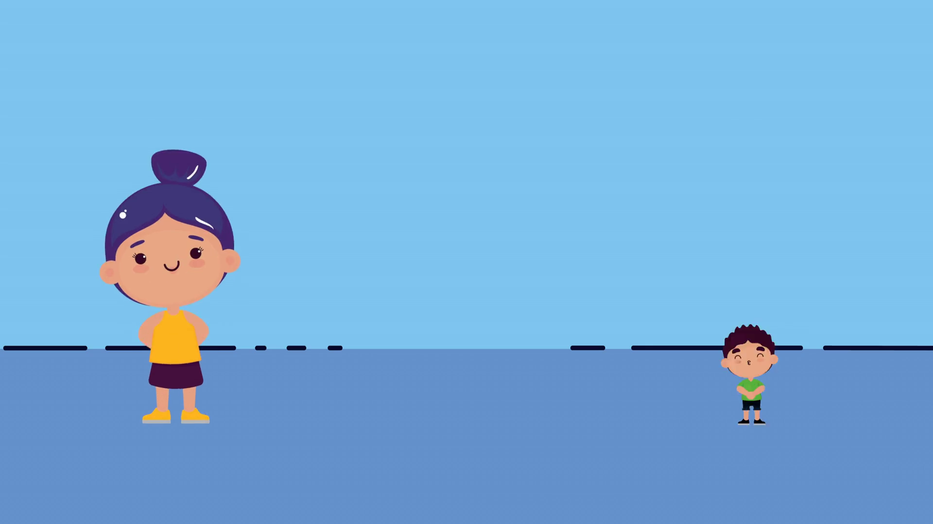 four little kids celebrating characters Stock Video Footage 0012 SBV