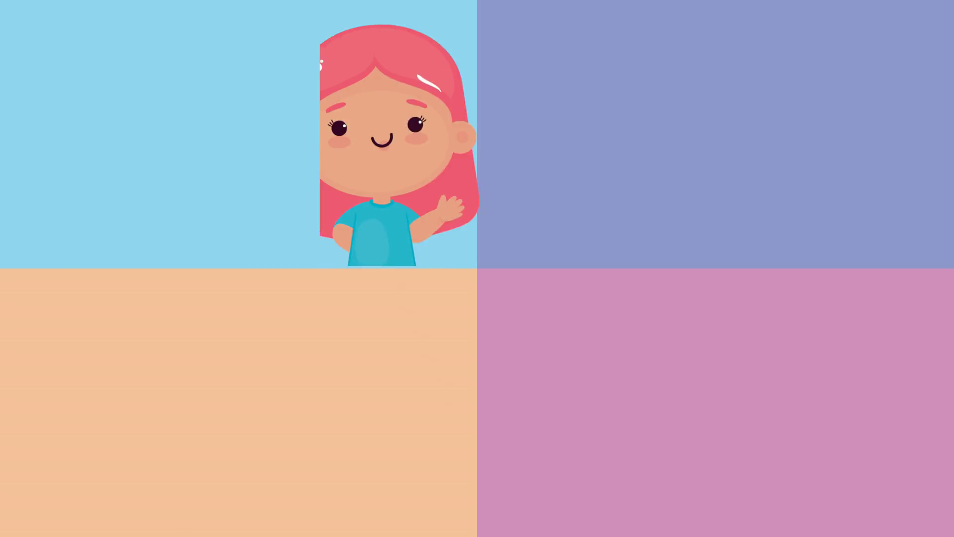 Four Little Kids Celebrating Characters Stock Footage SBV347124587