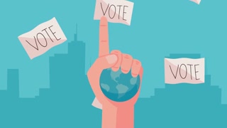 vote election day label animation