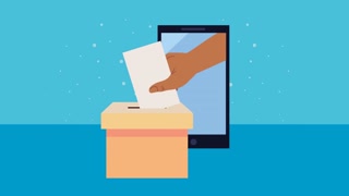 vote election day card in hurn animation