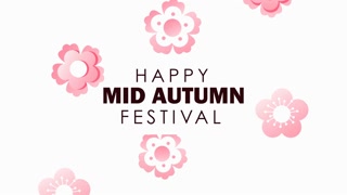 mid autumn festival lettering animation