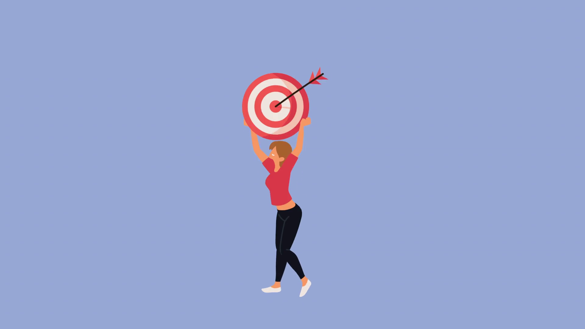 successful woman with target character Motion Background 00:12 SBV ...