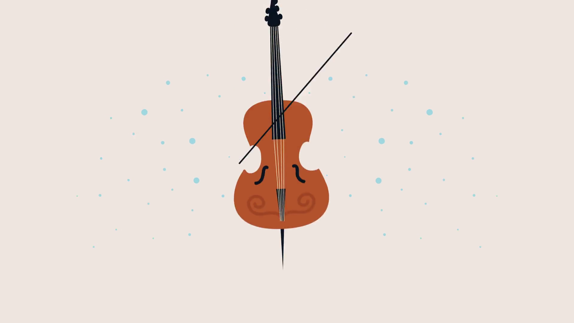 Fiddle Musical Instrument Element Animation Stock Motion Graphics SBV