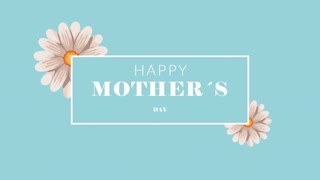happy mothers day lettering with flowers
