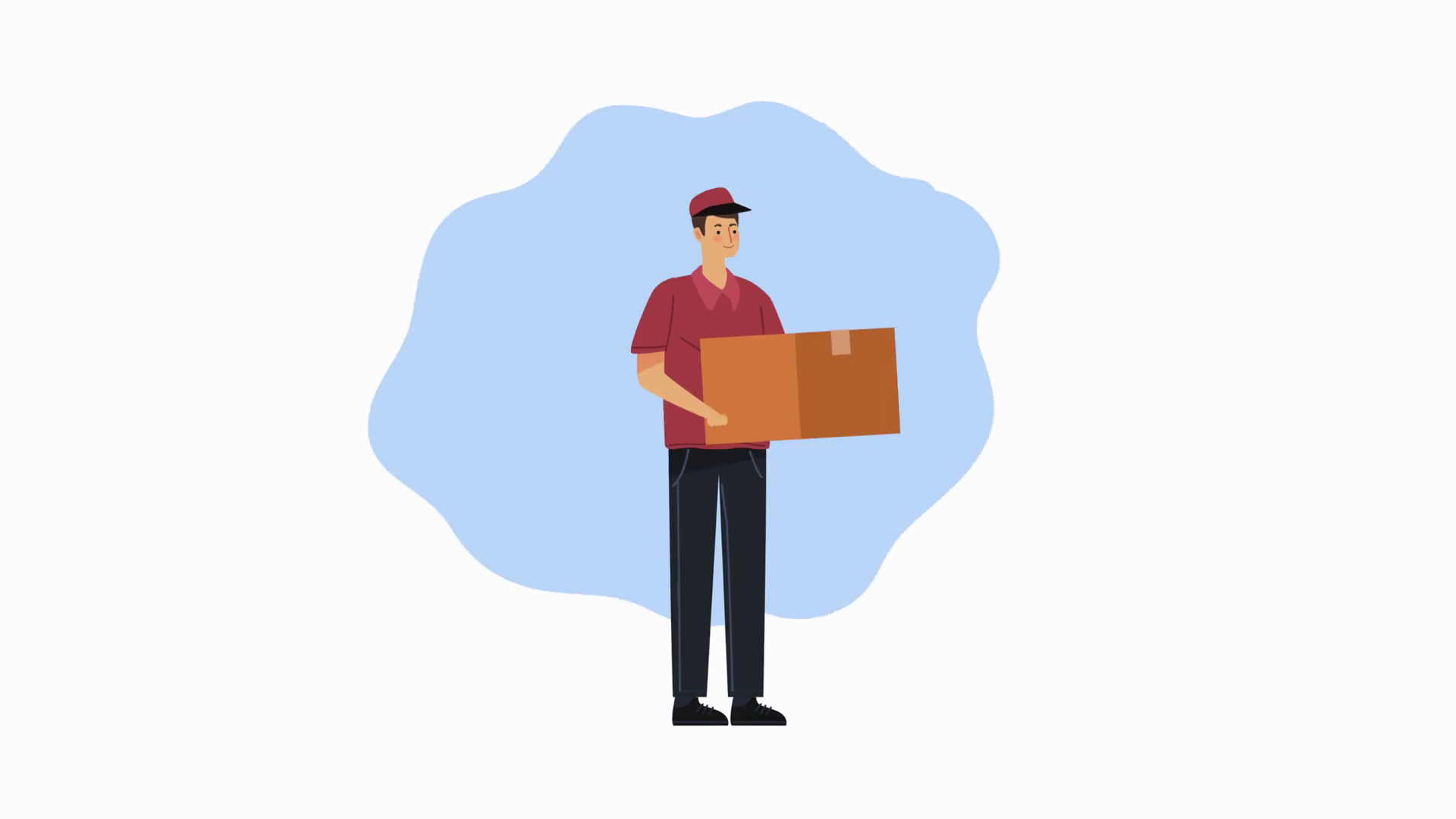 Delivery Worker With Boxes Character Stock Motion Graphics SBV ...