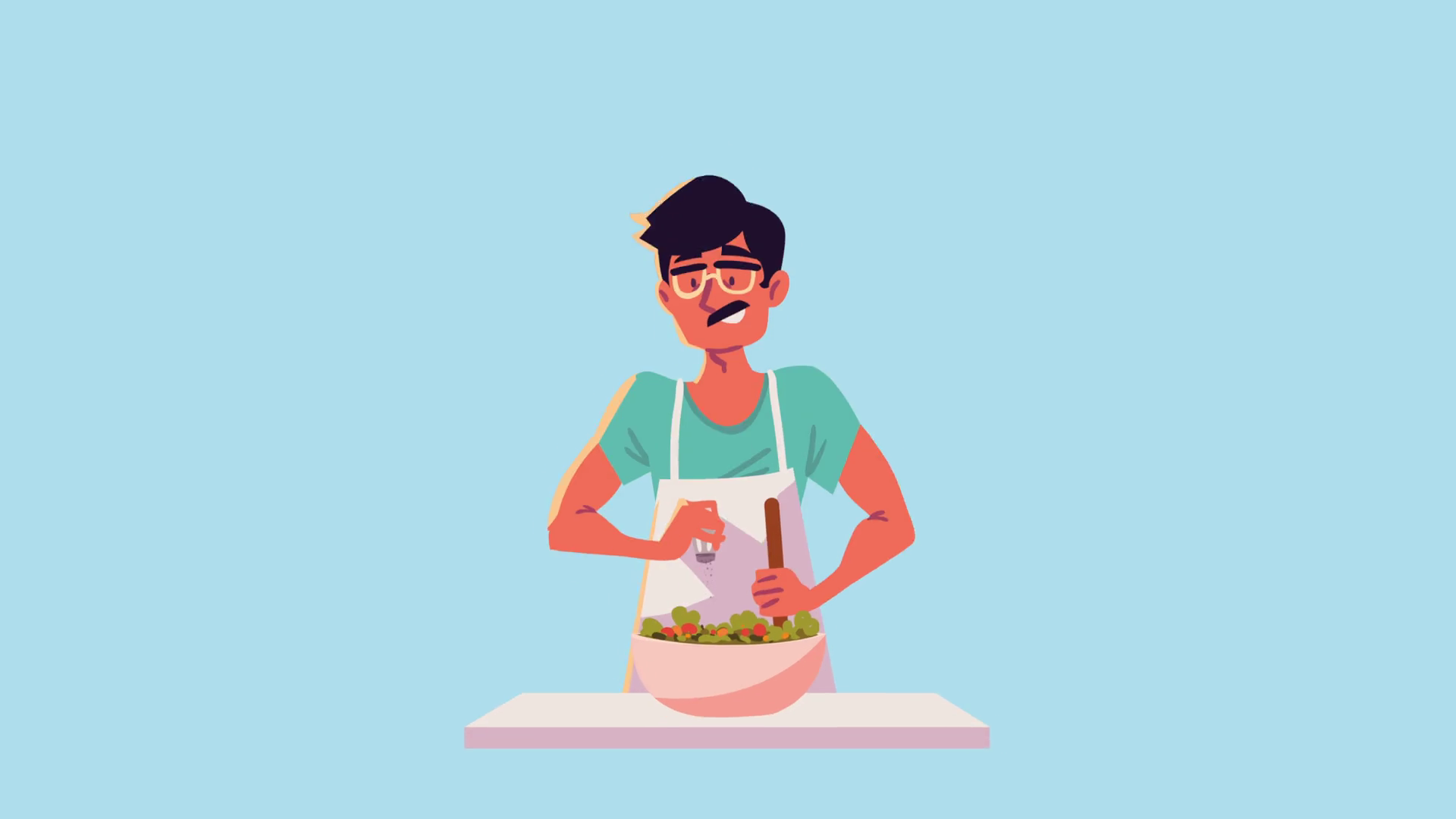 Man Cooking Kitchen Recipe Animation Stock Motion Graphics SBV ...