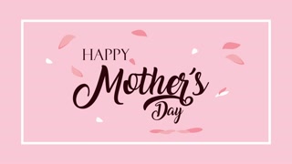 happy mothers day lettering with flowers petals