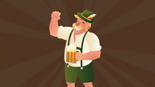 oktoberfest celebration german man drinking beer